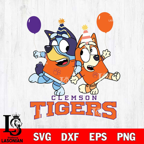 Clemson Tigers Bluey & Bingo 2 Svg Eps Dxf Png File, NCAA svg, Digital Download, Instant Download