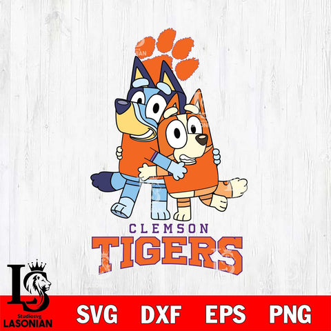 Clemson Tigers Bluey & Bingo 3 Svg Eps Dxf Png File, NCAA svg, Digital Download, Instant Download