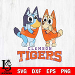 Clemson Tigers Bluey & Bingo 5 Svg Eps Dxf Png File, NCAA svg, Digital Download, Instant Download