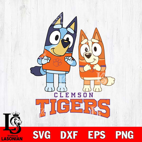 Clemson Tigers Bluey & Bingo 6 Svg Eps Dxf Png File, NCAA svg, Digital Download, Instant Download