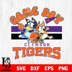 Clemson Tigers Bluey & Bingo 9 Svg Eps Dxf Png File, NCAA svg, Digital Download, Instant Download