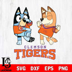 Clemson Tigers Bluey Chilli Sport Svg Eps Dxf Png File, Digital Download, Instant Download