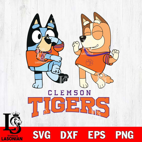 Clemson Tigers Bluey Chilli Sport Svg Eps Dxf Png File, Digital Download, Instant Download