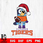 Clemson Tigers Bluey Christmas Svg Eps Dxf Png File, Digital Download