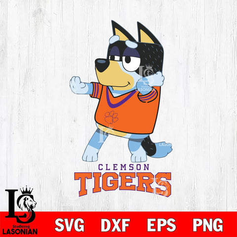 Clemson Tigers Bluey Dad Dance Svg Eps Dxf Png File, Digital Download, Instant Download