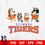 Clemson Tigers Bluey Dance Squats Svg Eps Dxf Png File, Digital Download, Instant Download