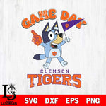 Clemson Tigers Bluey Game Day Svg Eps Dxf Png File, Digital Download, Instant Download