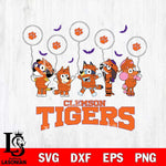 Clemson Tigers Bluey Halloween Spooky Svg Eps Dxf Png File, Digital Download, Instant Download