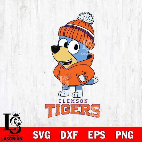 Clemson Tigers Bluey Hoodie Sport Svg Eps Dxf Png File, Digital Download ,Instant Download, Cricut File