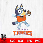 Clemson Tigers Bluey Sport Football Svg Eps Dxf Png File,NCAA Svg Files,Bluey svg ,Digital Download ,Instant Download, Cricut File