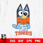 Clemson Tigers Bluey Styles Football Svg Eps Dxf Png File,NCAA Svg Files,Bluey svg ,Digital Download ,Instant Download, Cricut File