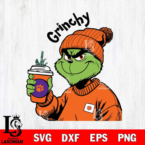 Clemson Tigers Boujee Grinch 10 Svg Eps Dxf Png File, Digital Download, Instant Download