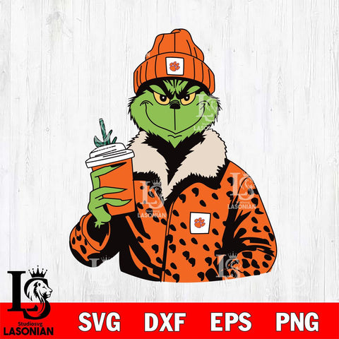 Clemson Tigers Boujee Grinch 12 Svg Eps Dxf Png File, Digital Download, Instant Download