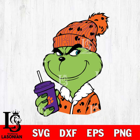 Clemson Tigers Boujee Grinch 3 Svg Eps Dxf Png File, Digital Download, Instant Download