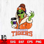 Clemson Tigers Boujee Grinch Girls Christmas Cut Files Cricut, Svg Dxf Eps Png file, Digital download , Silhouette