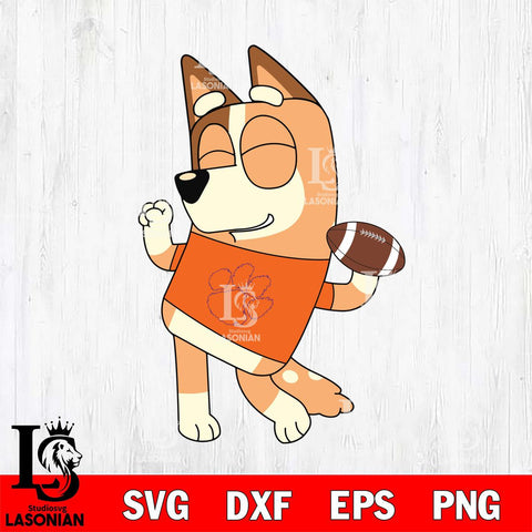 Clemson Tigers Chilli bluey Svg Eps Dxf Png File, Digital Download, Instant Download