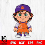 Clemson Tigers Chucky Horror Svg Eps Dxf Png File, NCAA svg, Digital Download, Instant Download