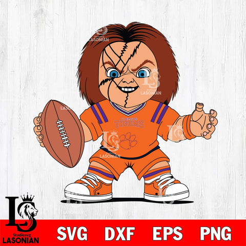 Clemson Tigers Chucky Horror 2 Svg Eps Dxf Png File, NCAA svg, Digital Download, Instant Download