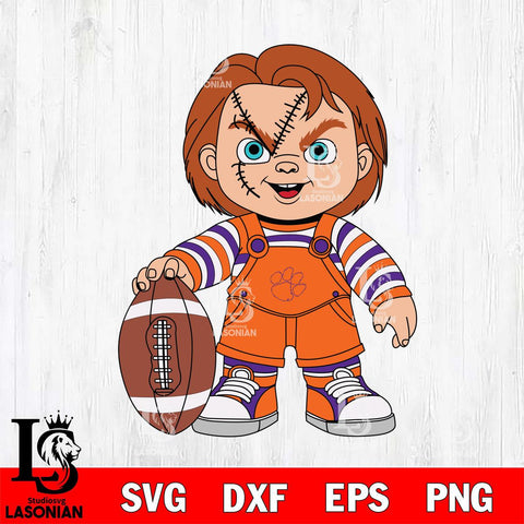 Clemson Tigers Chucky Horror 7 Svg Eps Dxf Png File, NCAA svg, Digital Download, Instant Download