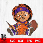 Clemson Tigers Chucky Horror 9 Svg Eps Dxf Png File, NCAA svg, Digital Download, Instant Download