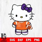 Clemson Tigers Cute Hello Kitty Football 8 Svg Eps Dxf Png File, NCAA svg, Digital Download, Instant Download