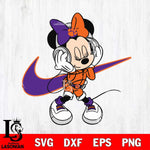 Clemson Tigers Cute Minnie Mouse Dancing Svg Eps Dxf Png File, NCAA svg, Digital Download, Instant Download