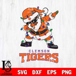 Clemson Tigers Dabbing Santa Claus Ugly Christmas Svg dxf eps png pdf file,NCAA svg,Digital Download,Cricut file