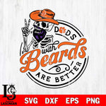 Clemson Tigers Dad With Beard Are Better Svg Eps Dxf Png File, Digital Download, Instant Download