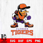 Clemson Tigers Donal Duck Disney, Svg Eps Dxf Png File, Digital Download