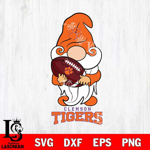 Clemson Tigers Gnomes Christmas football Svg Eps Dxf Png File, Digital Download, Instant Download