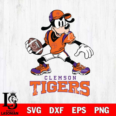 Clemson Tigers Goofy Disney, Svg Eps Dxf Png File, Digital Download