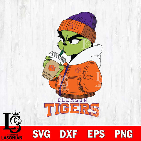 Clemson Tigers Grinch Bougie Sport Svg Eps Dxf Png File, Digital Download, Instant Download