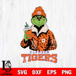 Clemson Tigers Grinch Christmas Cut Files Cricut, Svg Dxf Eps Png file, Digital download , Silhouette