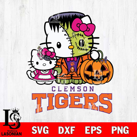 Clemson Tigers Hello Kitty Horror 10 Svg Eps Dxf Png File, Digital Download