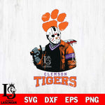 Clemson Tigers Jason Voorhees 10 Svg Eps Dxf Png File, Digital Download