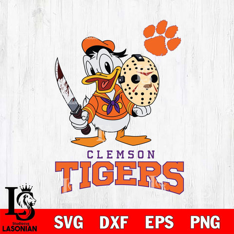 Clemson Tigers Jason Voorhees 12 Svg Eps Dxf Png File, Digital Download