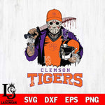 Clemson Tigers Jason Voorhees 2 Svg Eps Dxf Png File, Digital Download