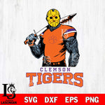 Clemson Tigers Jason Voorhees 7 Svg Eps Dxf Png File, Digital Download