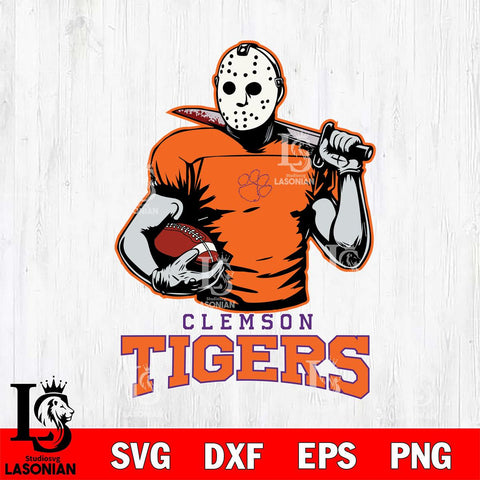 Clemson Tigers Jason Voorhees 9 Svg Eps Dxf Png File, Digital Download