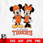 Clemson Tigers Mickey Minnie Rugby Svg Eps Dxf Png File, NCAA svg , File Cut , Digital Download , Instant Download, Cut Svg Files