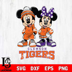 Clemson Tigers Mickey Minnie Rugby Hoodie Svg Eps Dxf Png File, NCAA svg , File Cut , Digital Download , Instant Download, Cut Svg Files