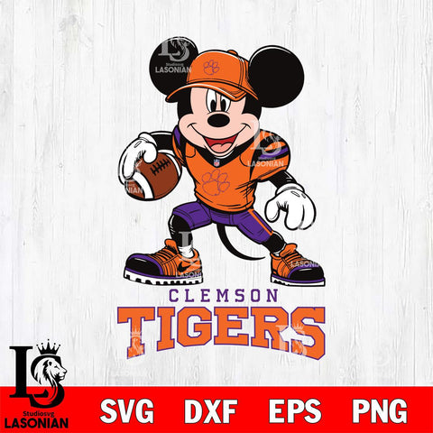 Clemson Tigers Mikey Mouse Disney, Svg Eps Dxf Png File, Digital Download