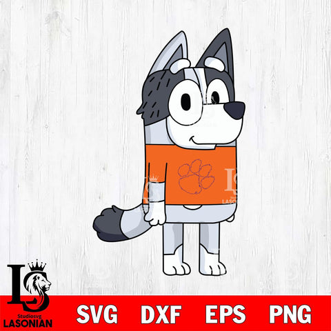 Clemson Tigers Muffin Bluey Svg Eps Dxf Png File, Digital Download, Instant Download