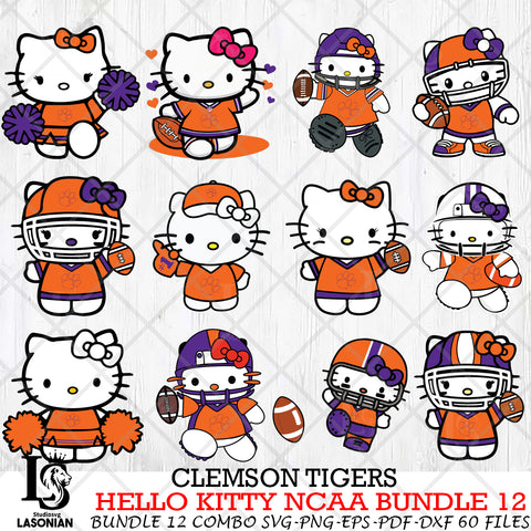 Clemson Tigers NCAA Bundle 12 Svg Eps Dxf Png File, NCAA svg, Digital Download, Instant Download