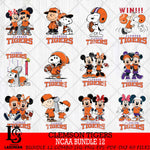 Clemson Tigers NCAA Bundle 12 Svg Eps Dxf Png File,Bundle NCAA svg , Digital Download , Instant Download, Cricut File