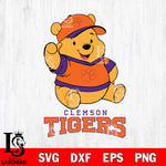 Clemson Tigers Pooh Bear Disney, Svg Eps Dxf Png File, Digital Download