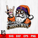 Clemson Tigers Rock Santa Claus Football Svg dxf eps png pdf file,NCAA svg,Digital Download,Cricut file