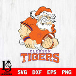 Clemson Tigers Santa Claus Angry Svg dxf eps png pdf file,NCAA svg,Digital Download,Cricut file