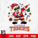 Clemson Tigers Santa Claus Football Svg dxf eps png pdf file,NCAA svg,Digital Download,Cricut file