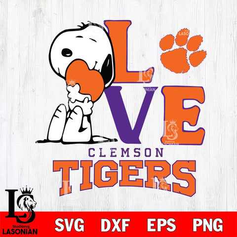 Clemson Tigers Snoopy Sport 10 Svg Eps Dxf Png File, Digital Download